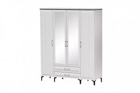 Шкаф 4-х створчатый с зеркалом Шарм ШК-4 Ясень анкор светлый в Тюмени - mebel-tymen.ru | фото