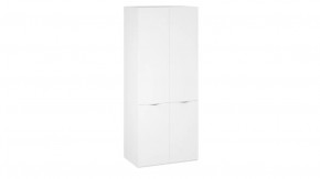 Шкаф для одежды (580) с 2 дверями со стеклом «Глосс» Белый Жемчуг, Белый глянец, Стекло в Тюмени - mebel-tymen.ru | фото