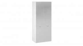 Шкаф для одежды (580) с 2 зеркальными дверями «Глосс» Белый Жемчуг, Белый глянец в Тюмени - mebel-tymen.ru | фото