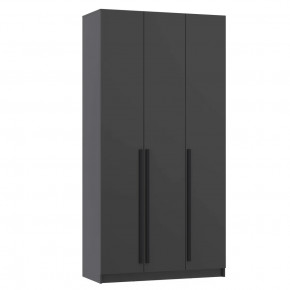 Шкаф для одежды 67.12 Брандо (3-х дв.) (h2400) New (диамант серый / ДВПО: белый / фасад: ЛДСП диамант серый) в Тюмени - mebel-tymen.ru | фото