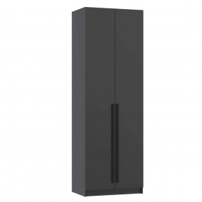 Шкаф для одежды 67.14 Брандо (2-х дв.) (h2400) New (диамант серый / ДВПО: белый / фасад: ЛДСП диамант серый) в Тюмени - mebel-tymen.ru | фото