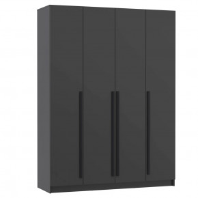 Шкаф для одежды 67.16 Брандо (4-х дв.) (h2150) New (диамант серый / ДВПО: белый / фасад: ЛДСП диамант серый) в Тюмени - mebel-tymen.ru | фото