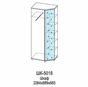 Шкаф для одежды и белья ШК-5018 Грейс в Тюмени - mebel-tymen.ru | фото