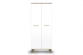 Шкаф для одежды "Вега Скандинавия" Белый дуб Каньон/Белый глянец в Тюмени - mebel-tymen.ru | фото