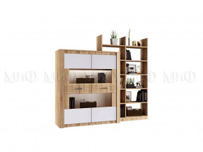 Шкаф для посуды Терра сонома-белый глянец в Тюмени - mebel-tymen.ru | фото