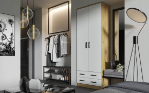 Шкаф "ДУЭТ" ЛДСП Дуб вотан/Белый в Тюмени - mebel-tymen.ru | фото