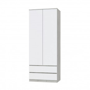 Шкаф двухдверный Лори, 902 мм, дуб серый/белый в Тюмени - mebel-tymen.ru | фото