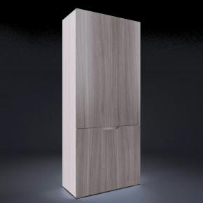 Шкаф двухстворчатый ТРИО Серебряный орех/Ясень шимо светлый в Тюмени - mebel-tymen.ru | фото