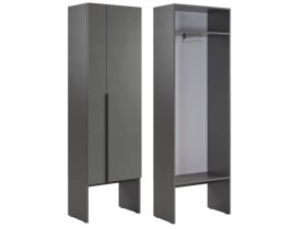 Шкаф двухдверный L600 Баско графит в Тюмени - mebel-tymen.ru | фото