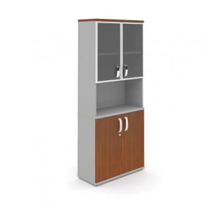 Шкаф глухие+стекл. двери в ал. раме, закрытый MM5-027 "Милан" в Тюмени - mebel-tymen.ru | фото