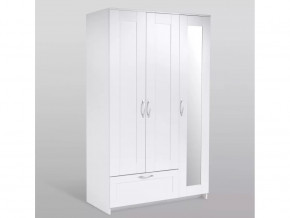 Шкаф комбинированный 3 двери и 1 ящик Сириус белый в Тюмени - mebel-tymen.ru | фото