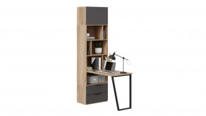 Шкаф комбинированный (366) со столом «Порто» Исп.2 Яблоня Беллуно, Графит софт в Тюмени - mebel-tymen.ru | фото