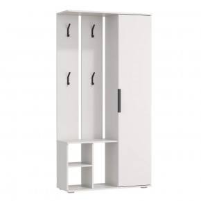 Шкаф комбинированный Кармен-1 New (белый / ДВПО: белый) в Тюмени - mebel-tymen.ru | фото