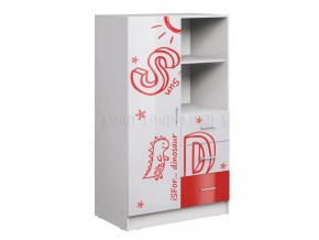 Шкаф комбинированный Вега ЛДСП Алфавит Красный в Тюмени - mebel-tymen.ru | фото