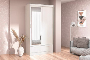 Шкаф-купе 008, двухдверный, с ящиками, бодега белая Диал в Тюмени - mebel-tymen.ru | фото