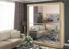 Шкаф-купе 2.0 м. "Танго" Зеркало *каркас "Софи" new Дуб сонома в Тюмени - mebel-tymen.ru | фото