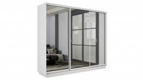 Шкаф-купе 3-х дверный «Румер-2» Белый снег, Зеркало в Тюмени - mebel-tymen.ru | фото