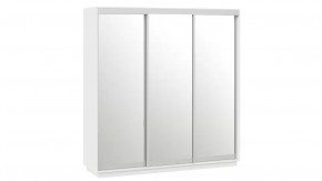 Шкаф-купе 3-х дверный «Румер» Белый снег, Зеркало в Тюмени - mebel-tymen.ru | фото