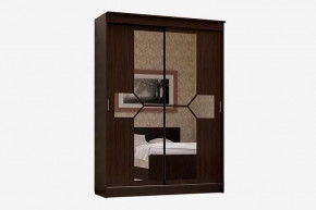 Шкаф-купе ФАВОРИТ (ш1500*г600*в2200мм), ЛДСП венге, зеркало в Тюмени - mebel-tymen.ru | фото