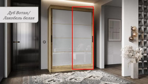 Шкаф-купе ГРАНД 1  1,6 Фасад Лакобель ЛДСП Дуб вотан/Лакобель Белая в Тюмени - mebel-tymen.ru | фото