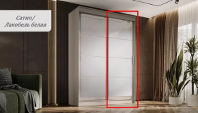 Шкаф-купе ГРАНД 1  1,6 Фасад Лакобель ЛДСП Сатин/Лакобель Белая в Тюмени - mebel-tymen.ru | фото