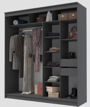 Шкаф-купе ГРАНД 1  2,0 Корпус ЛДСП Графит в Тюмени - mebel-tymen.ru | фото