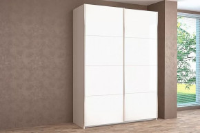 Шкаф-купе Иннэс-5 двухдверный 1600 мм Бодега белая/Белый глянец в Тюмени - mebel-tymen.ru | фото