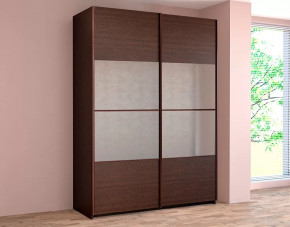 Шкаф-купе Иннэс-5 двухдверный 1600 мм с зеркалом Венге в Тюмени - mebel-tymen.ru | фото