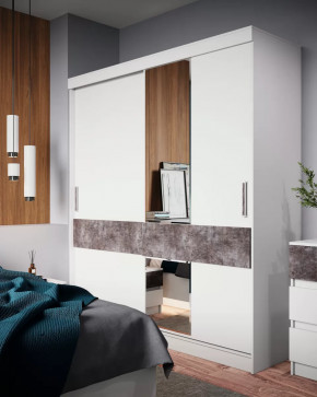 Шкаф-купе МС "Софи" 2.0 м.  *каркас "Софи" new Белый/Бетон Темный в Тюмени - mebel-tymen.ru | фото