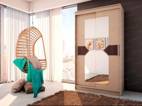 Шкаф-купе "Николь-2" Ясень шимо светлый/Лиственница темная в Тюмени - mebel-tymen.ru | фото