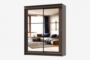 Шкаф-купе ОРИОН (ш1500*г600*в2200мм), ЛДСП венге, зеркало в Тюмени - mebel-tymen.ru | фото