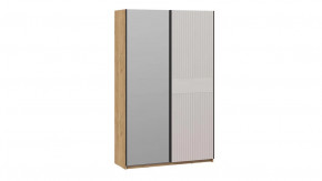 Шкаф-купе с 1 глухой и 1 зеркальной дверями «Оскар Хилтон» Ручка черная, Дуб Крафт золотой, Кашемир, Кашемир сатин в Тюмени - mebel-tymen.ru | фото