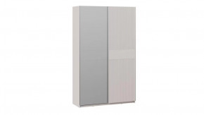 Шкаф-купе с 1 глухой и 1 зеркальной дверями «Оскар Хилтон» Ручка серебро, Кашемир, Кашемир сатин в Тюмени - mebel-tymen.ru | фото