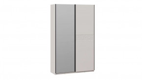 Шкаф-купе с 1 глухой и 1 зеркальной дверями «Оскар Скания» Ручка черная, Кашемир, Кашемир сатин в Тюмени - mebel-tymen.ru | фото