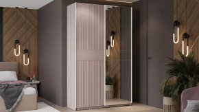 Шкаф-купе с 1 глухой и 1 зеркальной дверями «Оскар Тиффани» Ручка белая, Кашемир, Кашемир матовый в Тюмени - mebel-tymen.ru | фото