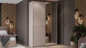 Шкаф-купе с 1 глухой и 1 зеркальной дверями «Оскар Тиффани» Ручка серебро, Кашемир, Кашемир матовый в Тюмени - mebel-tymen.ru | фото