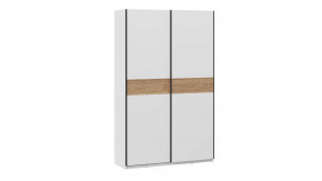 Шкаф-купе с 2  глухими дверями «Оскар Скания» Ручка черная, Белый снег, Дуб тортугга в Тюмени - mebel-tymen.ru | фото