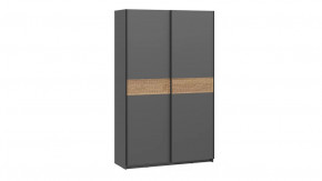 Шкаф-купе с 2 глухими дверями «Оскар Скания» Ручка черная, Серый графит, Дуб тортугга в Тюмени - mebel-tymen.ru | фото