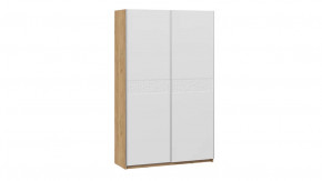 Шкаф-купе с 2  глухими дверями «Оскар Скания» Ручка серебро, Дуб Крафт золотой, Белый снег, Белый матовый в Тюмени - mebel-tymen.ru | фото
