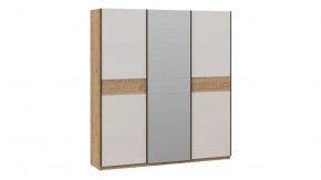 Шкаф-купе с 2 глухими и 1 зеркальной дверями «Оскар Скания» Ручка черная, Дуб Крафт золотой, Кашемир, Дуб тортугга в Тюмени - mebel-tymen.ru | фото