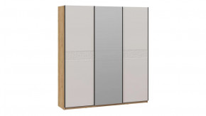 Шкаф-купе с 2 глухими и 1 зеркальной дверями «Оскар Скания» Ручка черная, Дуб Крафт золотой, Кашемир, Кашемир сатин в Тюмени - mebel-tymen.ru | фото
