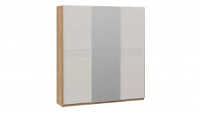 Шкаф-купе с 2 глухими и 1 зеркальной дверями «Оскар Скания» Ручка серебро, Дуб Крафт золотой, Кашемир, Кашемир сатин в Тюмени - mebel-tymen.ru | фото