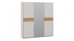 Шкаф-купе с 2 глухими и 1 зеркальной дверями «Оскар Скания» Ручка серебро, Кашемир, Дуб тортугга в Тюмени - mebel-tymen.ru | фото