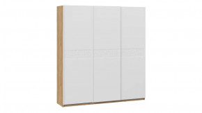 Шкаф-купе с 3 глухими дверями «Оскар Скания» Ручка белая, Дуб Крафт золотой, Белый снег, Белый матовый в Тюмени - mebel-tymen.ru | фото