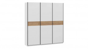 Шкаф-купе с 3 глухими дверями «Оскар Скания» Ручка черная, Белый снег, Дуб тортугга в Тюмени - mebel-tymen.ru | фото