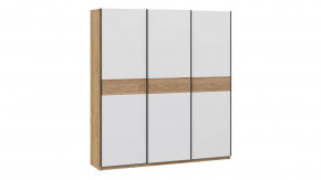 Шкаф-купе с 3 глухими дверями «Оскар Скания» Ручка черная, Дуб Крафт золотой, Белый снег, Дуб тортугга в Тюмени - mebel-tymen.ru | фото