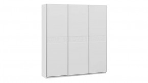 Шкаф-купе с 3 глухими дверями «Оскар Скания» Ручка серебро, Белый снег, Белый матовый в Тюмени - mebel-tymen.ru | фото