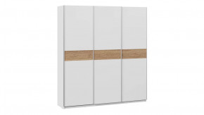 Шкаф-купе с 3 глухими дверями «Оскар Скания» Ручка серебро, Белый снег, Дуб тортугга в Тюмени - mebel-tymen.ru | фото