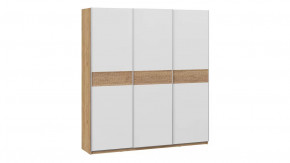 Шкаф-купе с 3 глухими дверями «Оскар Скания» Ручка серебро, Дуб Крафт золотой, Белый снег, Дуб тортугга в Тюмени - mebel-tymen.ru | фото