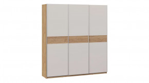 Шкаф-купе с 3 глухими дверями «Оскар Скания» Ручка серебро, Дуб Крафт золотой, Кашемир, Дуб тортугга в Тюмени - mebel-tymen.ru | фото